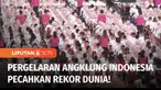 Pergelaran Angklung Indonesia berhasil memecahkan rekor dunia. Pertunjukan ini diikuti lebih dari 15.000 peserta, sehingga menjadikannya sebagai pertunjukan angklung terbesar di dunia.