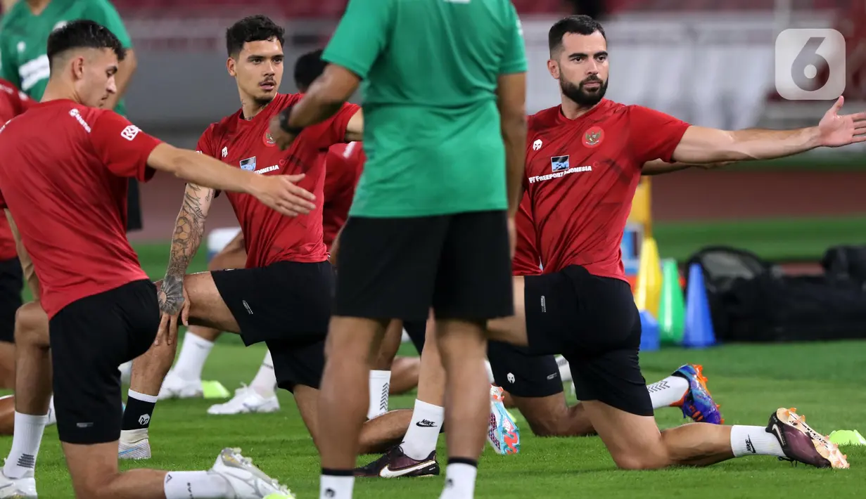 Menjelang laga ini, Skuad Garuda pun telah menjalani persiapan secara maksimal. (Liputan6.com/Helmi Fithriansyah)
