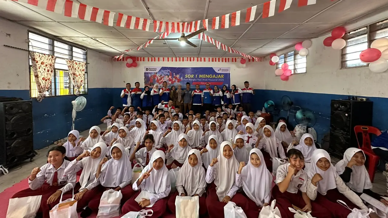 Hari Anak Nasional setiap tahunnya pada 23 Juli, pada 2025 ini digelar kegiatan edukatif bertajuk 'SOR 1 Mengajar' di SD PAB 4 Manunggal, Kabupaten Deli Serdang, Sumatera Utara (Sumut).