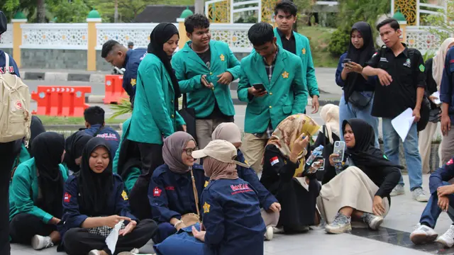 Mahasiswa dari sejumlah kampus di Banda Aceh mengikuti petilasan yang diinisiasi oleh KontraS Aceh, 15 Agustus 2023 (Liputan6.com/Rino Abonita)