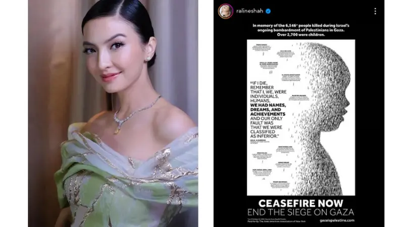 Raline Shah Beri Isyarat Pro Palestina Usai Komentarnya Viral, Netizen:  Katanya Stand For Humans Padahal Stand For Career - Health Liputan6.com