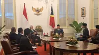 Momen Akrab Pertemuan Prabowo-PM Timor Leste Xanana Gusmao di Istana Merdeka