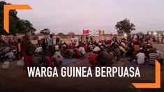Keterbatasan tidak menyurutkan semangat berpuasa warga Guinea, Afrika Barat. Sejumlah masjid memberikan bantuan makanan untuk warga mulim maupun non-muslim.