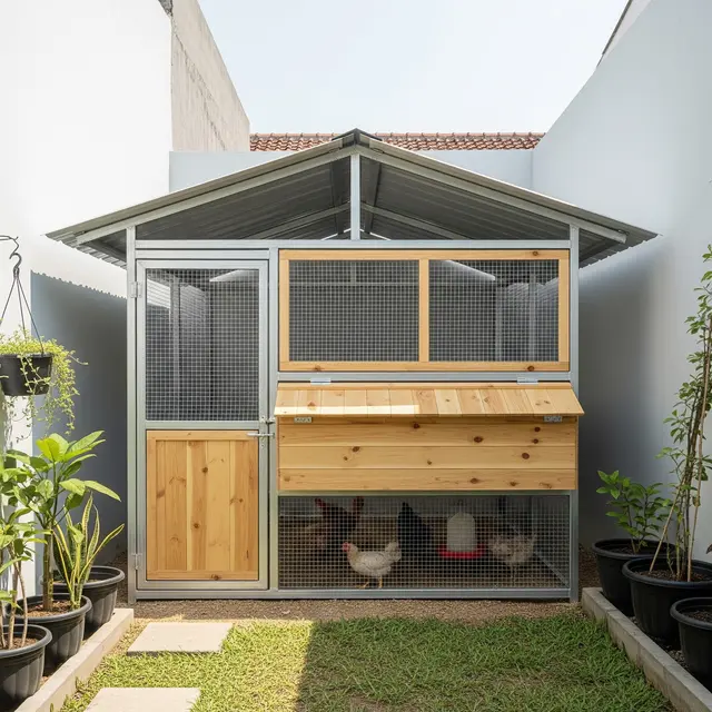 9 Desain Kandang Ayam Rangka Baja Ringan Kombinasi Kayu, Solusi Modern dan Kuat