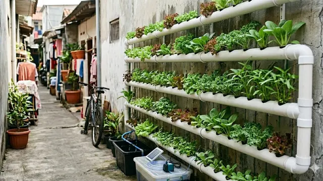 Inspirasi Kebun Mini Hidroponik untuk Rumah di Gang Sempit