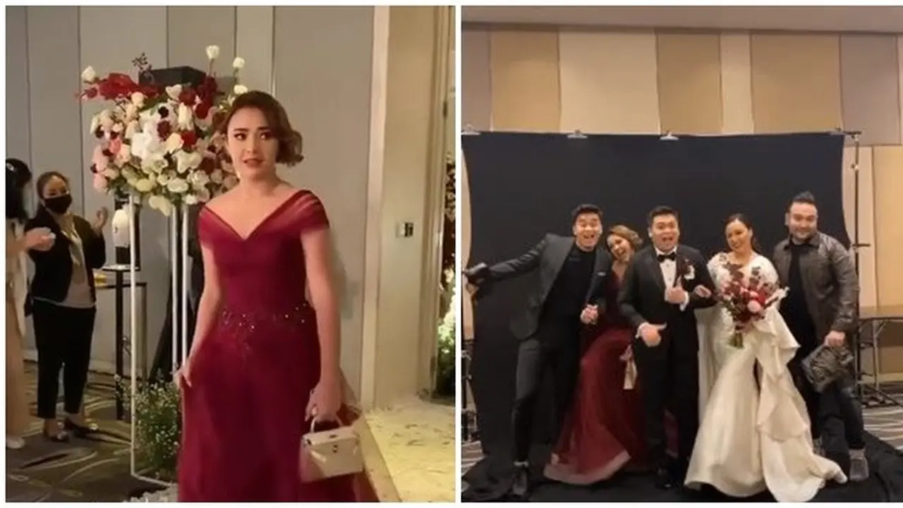 6 Momen Amanda Manopo di Pernikahan Kakaknya, Didampingi Billy Syahputra
