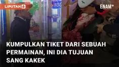 Aksi seorang kakek jago bermain salah satu permainan di pusat perbelanjaan mengundang perhatian