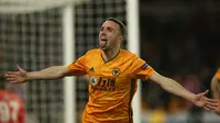 5. Diogo Jota (6 gol) : Andai Wolverhampton Wanderers tidak kalah di perempat final, Diogo Jota bisa saja menjadi pesaing Bruno Fernandes dalam peraihan top skor di Liga Europa musim ini. Penyerang asal Portugal ini menyumbangkan 6 gol untuk Wolves di Liga Europa. (AFP/Paul Harding)