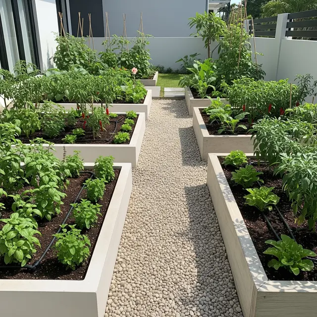 9 Konsep Kebun Rumah Modern Minimalis dengan Sistem Irigasi Tetes Sederhana