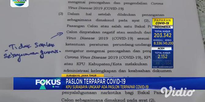 VIDEO: KPU Surabaya Ungkap Ada Paslon Terinfeksi COVID-19