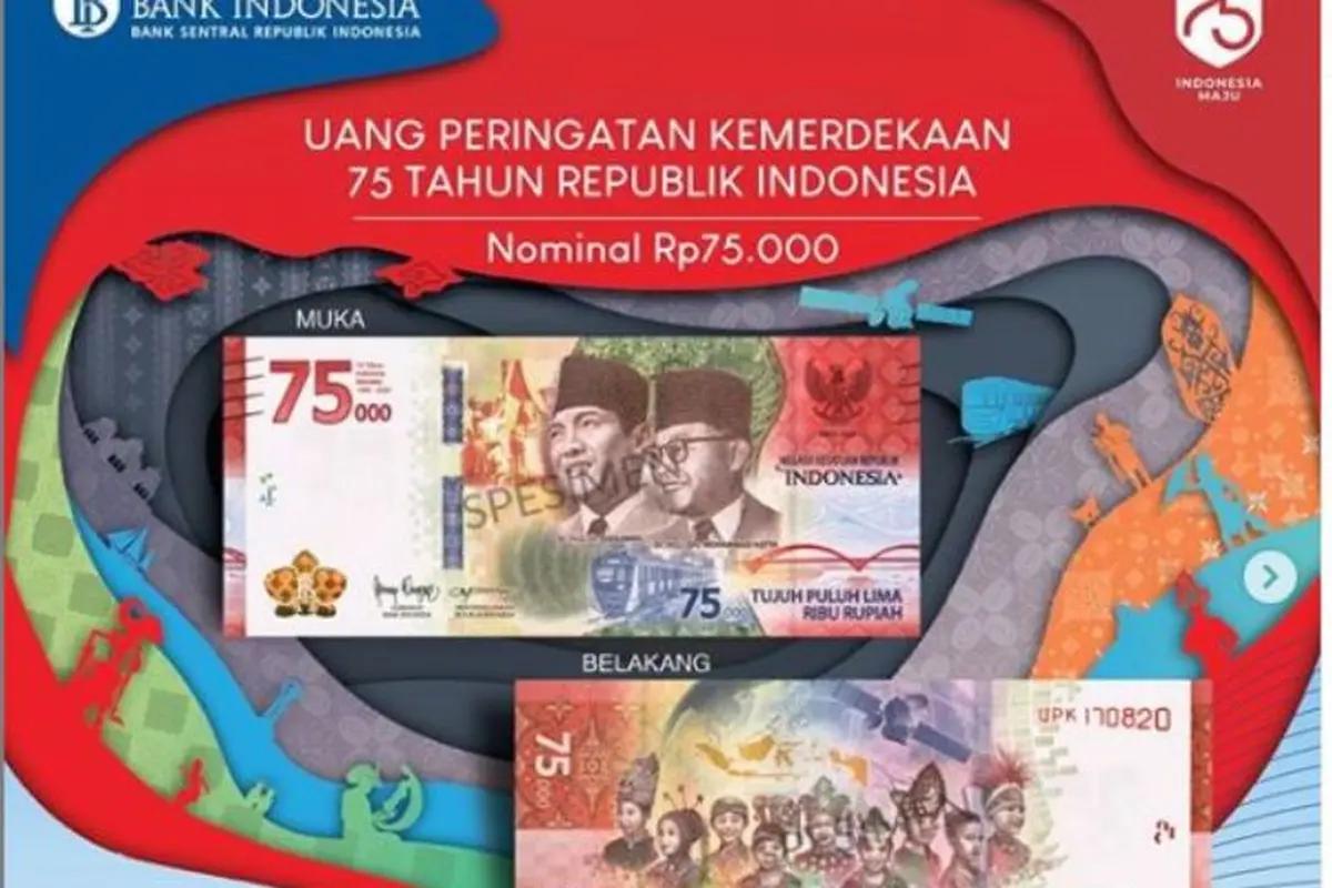 Uang Pecahan Baru Rp75 Ribu