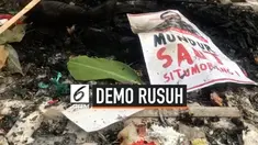Massa yang mengatasnamakan Himpunan Aktivis Indonesia menggelar aksi unjuk rasa mendukung revisi UU KPK.