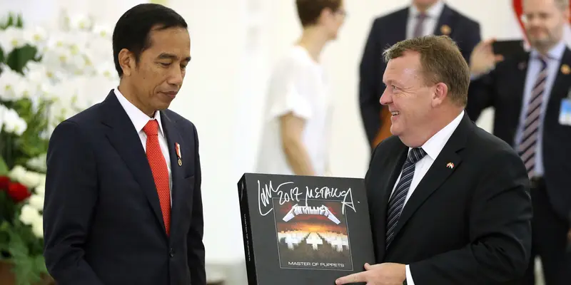 Presiden Jokowi dan PM Denmark Lars Lokke Rasmussen