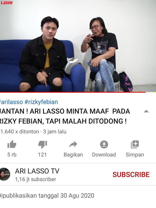 Unggahan Ari Lasso. (Foto: YouTube Ari Lasso TV)