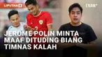 Kekalahan Timnas Indonesia atas Uzbekistan di semifinal Piala Asia U23 2024 menyulut emosi warganet pada perangkat pertandingan. Tak hanya itu, warganet juga menuding Jerome Polin menjadi penyebab kekalahan hingga muncul permintaan maaf.
