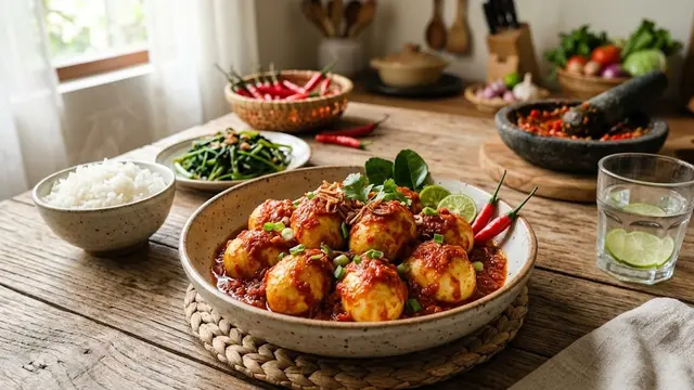 Resep Telur Balado Tanpa Digoreng/AI Generated