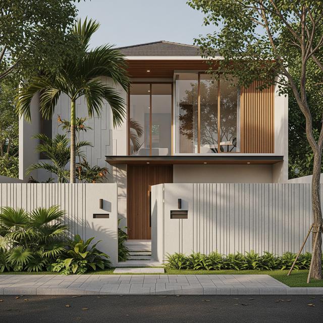 9 Model Pagar Tembok Minimalis Motif Garis Vertikal, Solusi Keamanan Modern Hunian