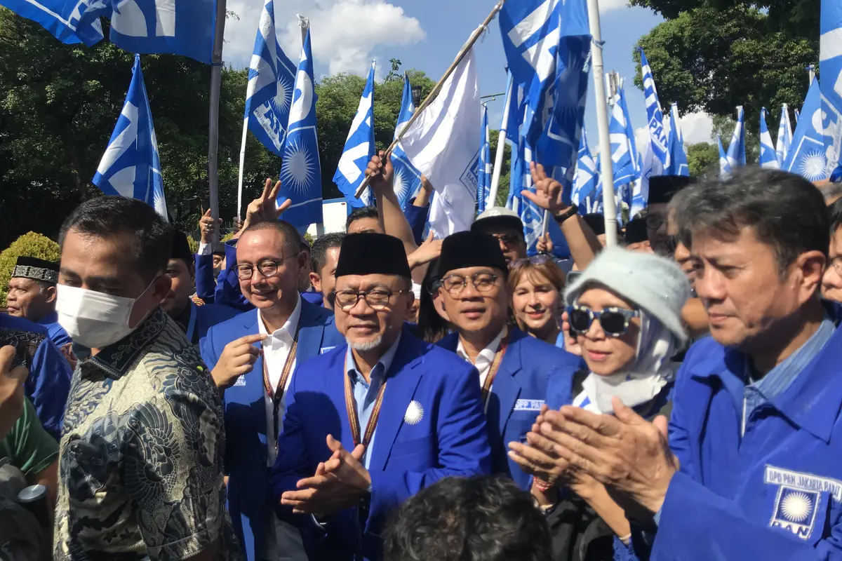 Partai Amanat Nasional (PAN) resmi mendaftarkan bakal calon legislatif (Bacaleg) ke Komisi Pemilihan Umum (KPU) RI, Jakarta Pusat, Jumat (12/5/2023).