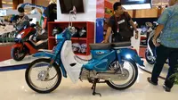 SM Sport Cub Classic mejeng di gelaran Indonesia Motorcycle Show (IMOS) 2018 (Arief/Liputan6.com)