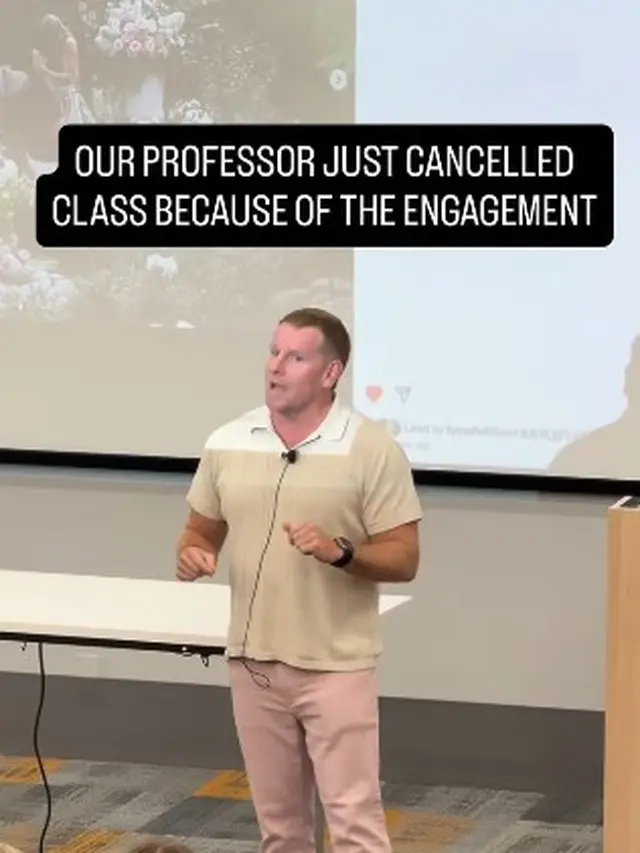 He canceled class because the news of Taylor Swift's engagement