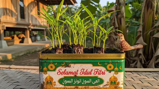 Trik Menanam Kangkung di Kaleng Bekas Lebaran, Hemat Tempat dan Mudah Dibuat