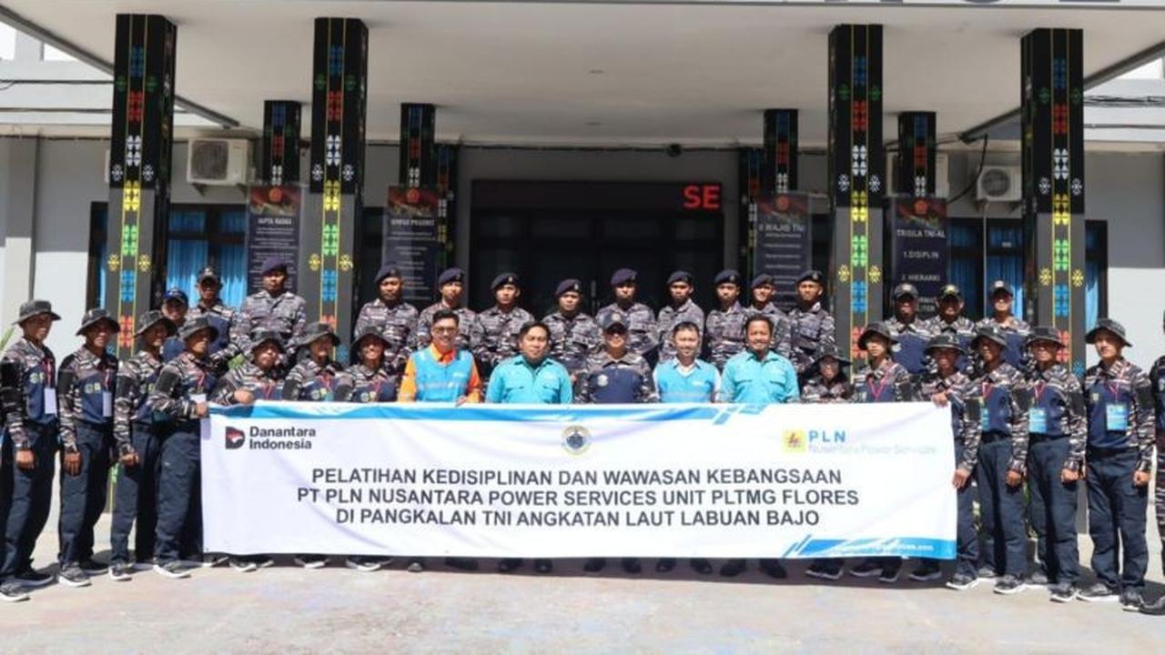 Tingkatkan Etos Kerja, PLN Gelar Pelatihan Kedisiplinan dan Wawasan Kebangsaan di Lanal Labuan Bajo