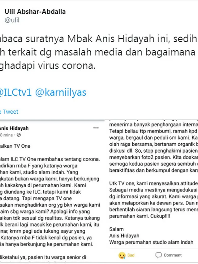 Curahan Hati Warga Perumahan Pasien Virus Corona, Sebut Acara TV Bohongi Masyarakat
