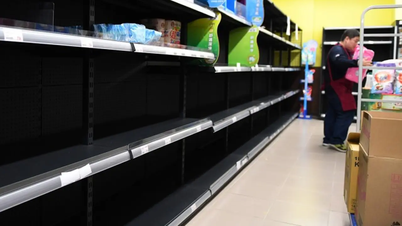 Tak ada tisu toilet di supermarket Taiwan. (AFP)