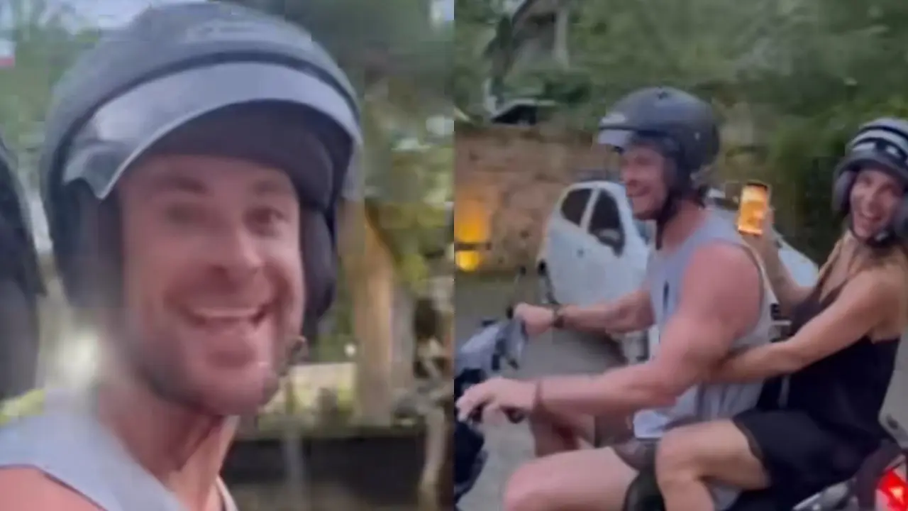 Chris Hemsworth Tertib Pakai Helm