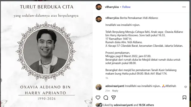 Vidi Aldiano (Foto: instagram.com/v8harrykiss)