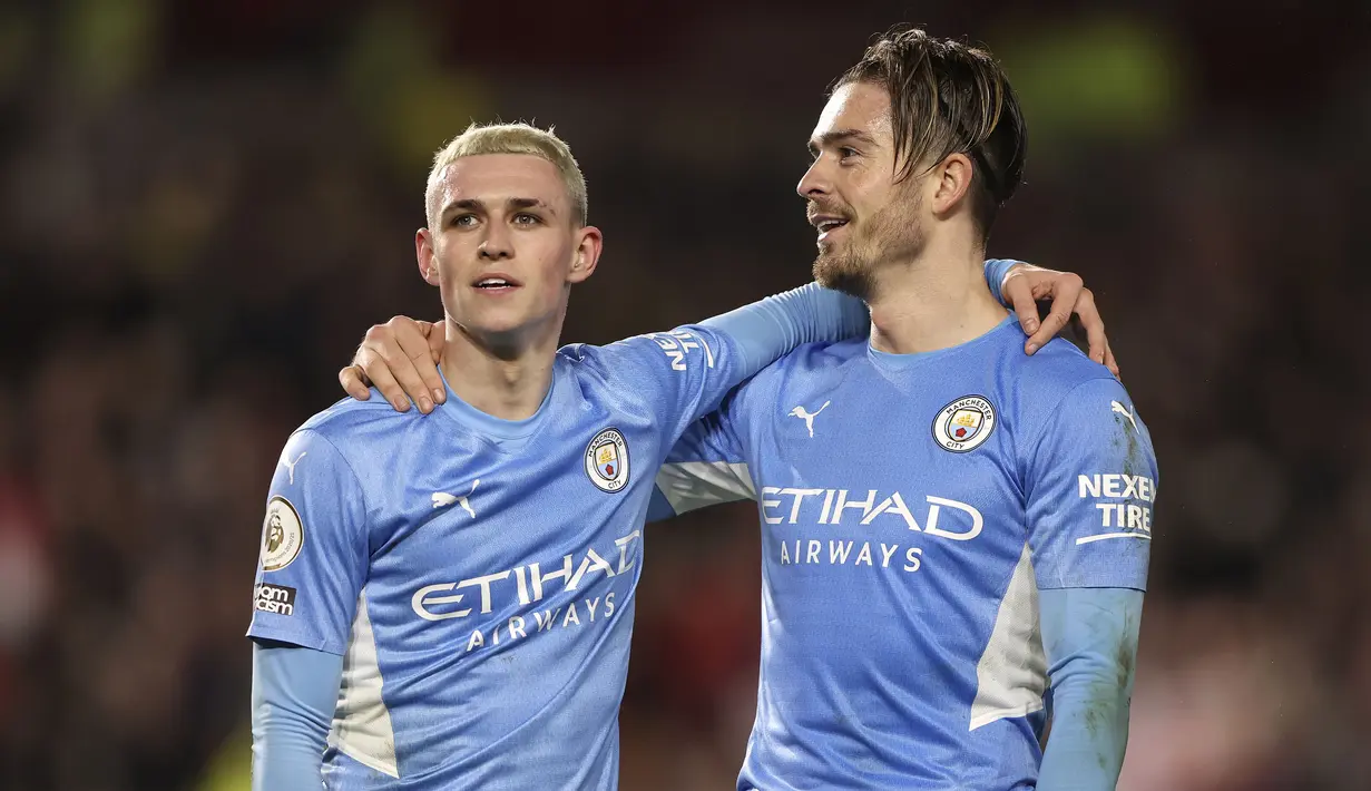 Kemenangan tipis 1-0 atas Bentford membuat Manchaster City semakin kokoh di puncak klasemen dengan raihan 50 poin. Sementara sang lawan, Brentford harus tercecer di urutan ke-14 dengan 20 poin. (AP/Ian Walton)