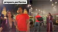 Keseruan Dewi Perssik dan Saipul Jamil saat duet di atas panggung. (Sumber: Intagram/saipuljamilreal/indahsariofficial)