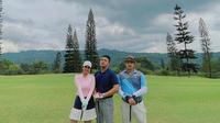 Potret Tubagus Joddy bersama mendingan Vanessa Angel dan Bibi Andriansyah saat bermain golf bersama (Dok. Instagram @tubagusjoddy)