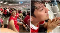 Potret 6 Artis Nonton Langsung Indonesia Vs Arab Saudi di GBK, Rizky Billar Nangis