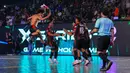 Pemain Grim Reaper merayakan kemenangan timnya atas Nova Titans dalam laga final Futsal X Series 2 di GOR UNJ, Rawamangun, Jakarta, Minggu (18/01/2026). (Bola.com/Bagaskara Lazuardi)