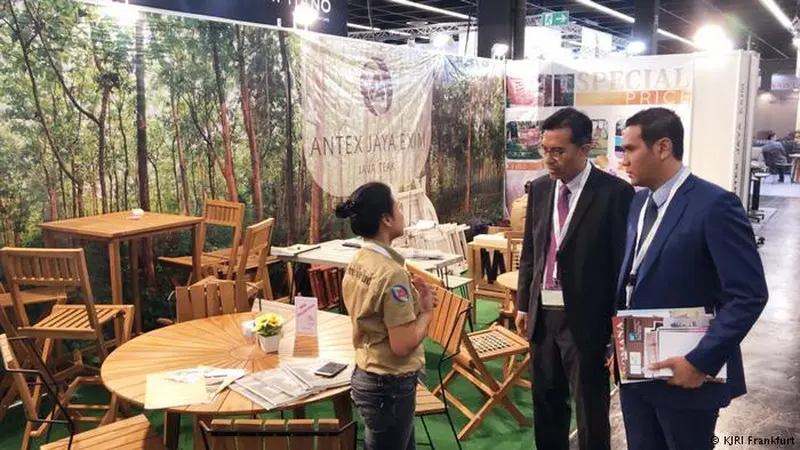 Mebel Indonesia dalam pameran Spoga plus Gafa 2018 di Koln, Jerman (sumber: KJRI Frankfurt)