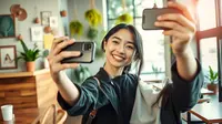 caption selfie aesthetic ©Ilustrasi dibuat AI