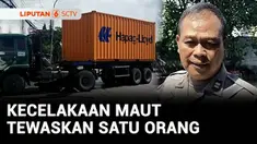 Kecelakaan maut terjadi di Surabaya, Jawa Timur pada Minggu siang. Sepasang suami istri yang berboncengan motor bertabrakan dengan truk trailer pengangku petikemas, sang istri tewas akibat terbentur truk trailer.