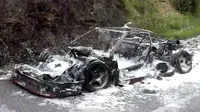Miris, Ferrari Langka Hangus Terbakar