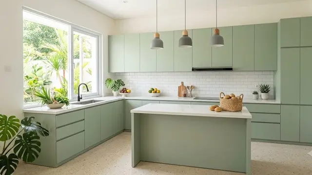 Warna Kitchen Set yang Bikin Dapur Terasa Lebih Luas dan Nyaman (AI Generated)