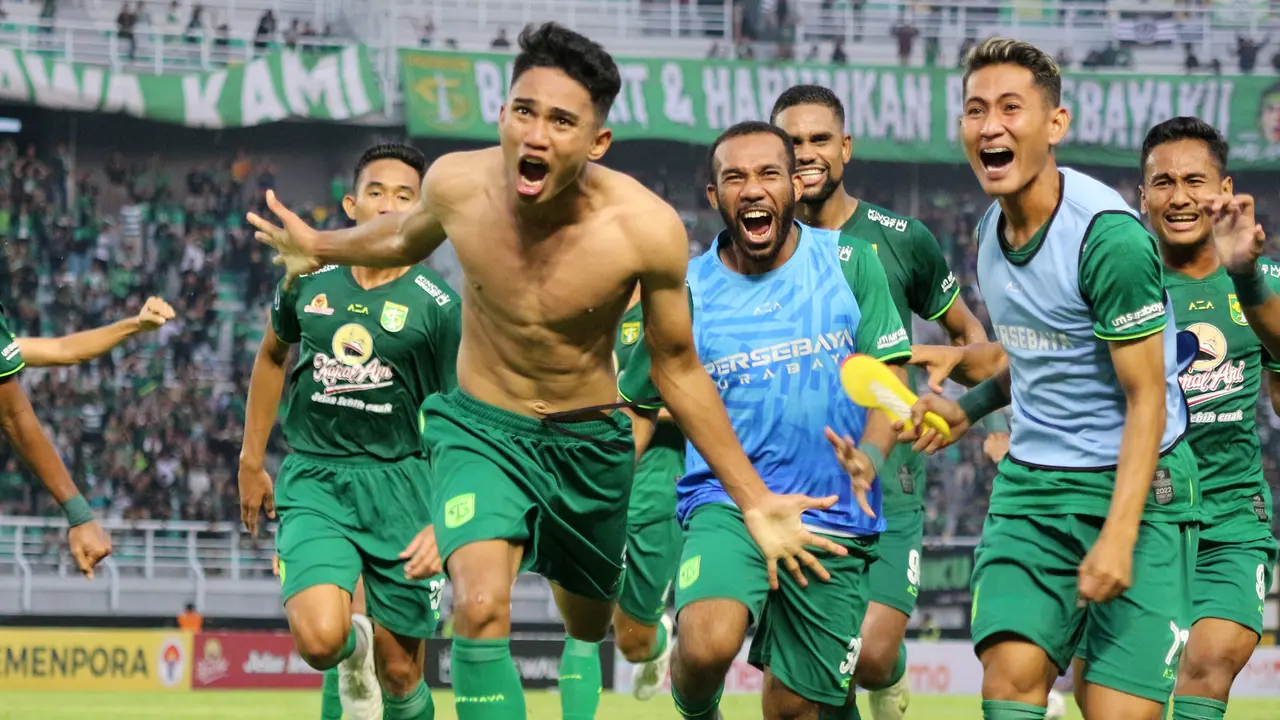 Foto: Kembalinya Trio PSIS ke Surabaya Diganjar Gol Marselino Ferdinan, Persebaya Raih Kemenangan Kedua di BRI Liga 1