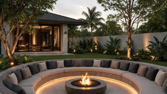 Inspirasi Fire Pit di Halaman (AI Generated)