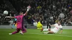 Penyerang Tottenham Hotspur Harry Kane mencetak gol ketiga timnya ke gawang NS Mura pada matchday kedua Grup G Liga Konferensi Eropa di Tottenham Hotspurs Stadium, Jumat (1/10/21) dini hari WIB. Tottenham Hotspur sukses menang dengan skor telak 5-1 saat menjamu NS Mura. (AP Photo/Matt Dunham)