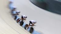 Para pebalap Jerman berlatih jelang Olimpiade Rio 2016 di Rio Olympic Velodrome, Rio de Janeiro, Brasil, (2/82016). (AP Photo/Patrick Semansky)