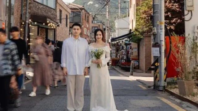 Foto prewedding Beby Tsabina bak drama Korea. [@go.plus]