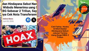 Cek fakta artikel Dadan Hindayana sebut Jokowi terima uang suap MBG 2 Triliun