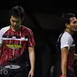 Ganda putra Indonesia Mohammad Ahsan/Hendra Setiawan dikalahkan Lee Yang/Wang Chi Lin dari Chinese Taipei pada laga final BWF World Tour Finals 2020 di Impact Arena, Bangkok, Thailand, Minggu (31/1/2020). (foto: BWF-limited acces)