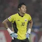 Kiper Persija Jakarta, Rizky Darmawan, saat pertandingan melawan Home United pada laga Piala AFC di SUGBK, Jakarta, Selasa (15/5/2018). Persija takluk 1-3 dari Home United. (Bola.com/M Iqbal Ichsan)