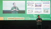 Erick Thohir saat menjadi keynote speaker Konferensi Indonesia Emas di Universitas Sumatera Utara. (Istimewa)