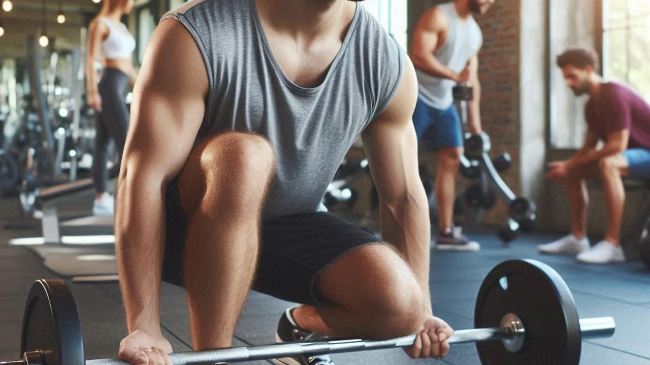 Ilustrasi Angkat Beban di Gym